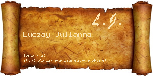 Luczay Julianna névjegykártya