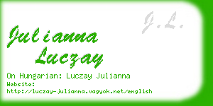 julianna luczay business card